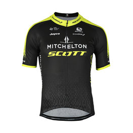 GIORDANA dres kratkih rukava - MITCHELTON-SCOTT '19 - crna/žuta