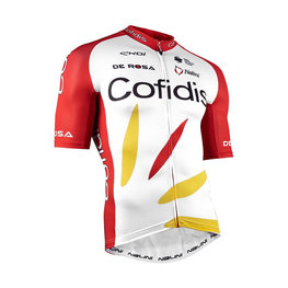 NALINI dres kratkih rukava - COFIDIS 2021 - bijela/crvena