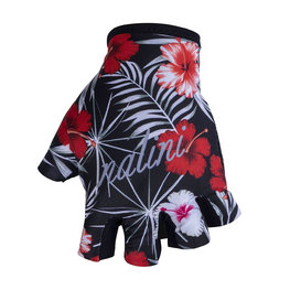 NALINI rukavice s kratkim prstima - AIS LADY CIMA - crvena/crna