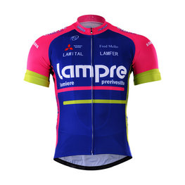dres kratkih rukava - LAMPRE 2017 - ružičasta/plava