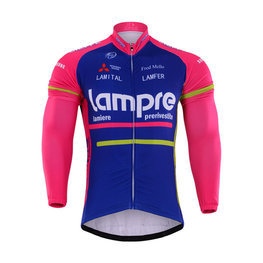 dres dugih rukava ljetni - LAMPRE 2017 SUMMER - plava/ružičasta