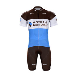 BONAVELO kratki dres i kratke hlače - AG2R 2018 - smeđa/bijela/plava