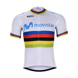 BONAVELO dres kratkih rukava - MOVISTAR UCI 2019 - bijela