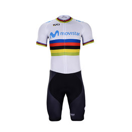 BONAVELO kratki dres i kratke hlače - MOVISTAR UCI 2019 - bijela/crna