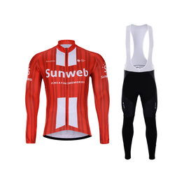 BONAVELO zimski dres i hlače - SUNWEB 2020 WINTER - crvena/bijela/crna