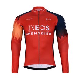 BONAVELO dres dugih rukava zimski - INEOS 2025 WINTER - crvena/plava