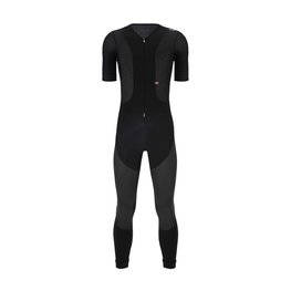 SANTINI duge hlače s tregerima - VEGA DRY - crna/antracitna