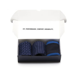 SANTINI čarape klasične - MIX SOXBOX - crna/plava