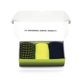 SANTINI čarape klasične - ORIGINE SOXBOX - žuta/crna