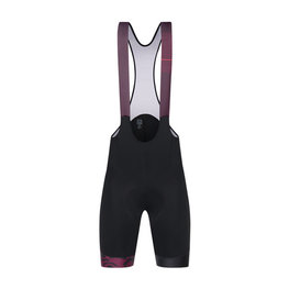 SANTINI kratke hlače s tregerima - LA VUELTA 2018 - crna/ljubičasta