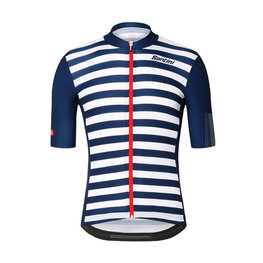 SANTINI dres kratkih rukava - LA VUELTA 2018 - bijela/plava