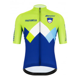 SANTINI dres kratkih rukava - TEAM SLOVENIA 2020 - plava/zelena