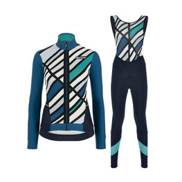 SANTINI zimski dres i hlače - CORAL R. LADY WINTER - crna/plava