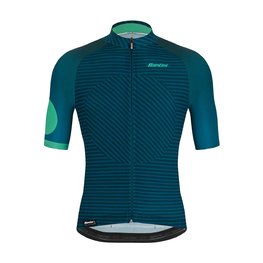 SANTINI dres kratkih rukava - KARMA MILLE - plava/zelena