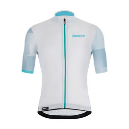 SANTINI dres kratkih rukava - MITO SPILLO - svjetloplava/bijela