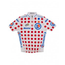 SANTINI dres kratkih rukava - TOUR DE FRANCE - bijela/crvena