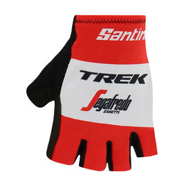 SANTINI rukavice s kratkim prstima - TREK 2019 RACE - crvena/bijela/crna