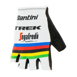 SANTINI rukavice s kratkim prstima - TREK SEGAFREDO 2020 - bijela/višebojna