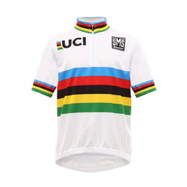 SANTINI dres kratkih rukava - UCI KIDS - višebojna/bijela
