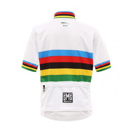 SANTINI dres kratkih rukava - UCI KIDS - višebojna/bijela