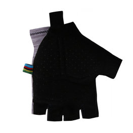 SANTINI rukavice s kratkim prstima - UCI RAINBOW - siva