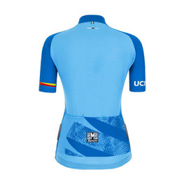SANTINI dres kratkih rukava - UCI WORLD LADY - svjetloplava