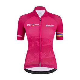 SANTINI dres kratkih rukava - UCI WORLD LADY - ljubičasta