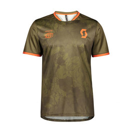 SCOTT dres kratkih rukava - TRAIL FLOW - zelena/narančasta