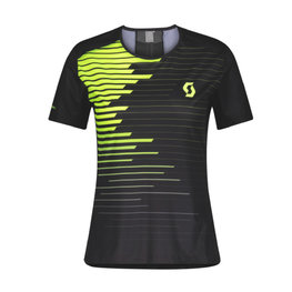 SCOTT majica kratkih rukava - RC RUN LADY - crna/žuta