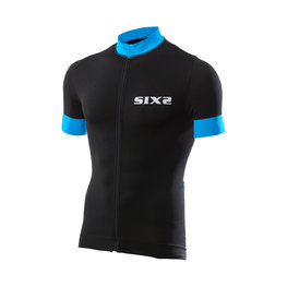 SIX2 dres kratkih rukava - BIKE3 STRIPES - crna/plava