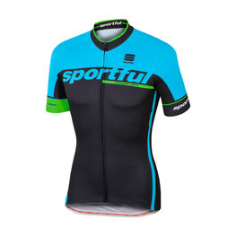 SPORTFUL dres kratkih rukava - SC TEAM - crna/svjetloplava