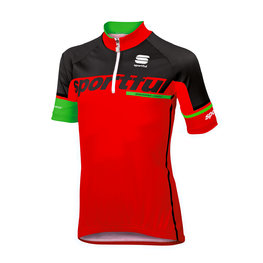 SPORTFUL dres kratkih rukava - SC TEAM KIDS - crna/crvena