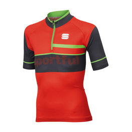 SPORTFUL dres kratkih rukava - SQUADRA CORSE KIDS - crvena/siva/zelena