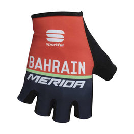 SPORTFUL rukavice s kratkim prstima - BAHRAIN MERIDA 2017 - crna/crvena