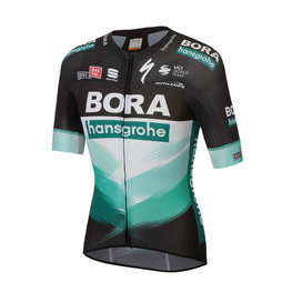SPORTFUL dres kratkih rukava - BORA HANSGROHE 2020 - crna/zelena