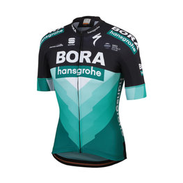 SPORTFUL dres kratkih rukava - BORA HANSGROHE 2019 - crna/zelena