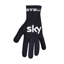 CASTELLI rukavice s dugim prstima - TEAM SKY 2019 DULVIO - crna/bijela/plava
