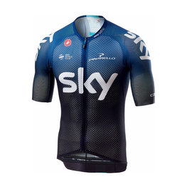 CASTELLI dres kratkih rukava - TEAM SKY 2019  - bijela/plava/crna