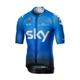 CASTELLI dres kratkih rukava - TEAM SKY 2019 - bijela/svjetloplava/crna