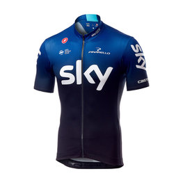 CASTELLI dres kratkih rukava - TEAM SKY FAN 2019  - crna/plava/bijela